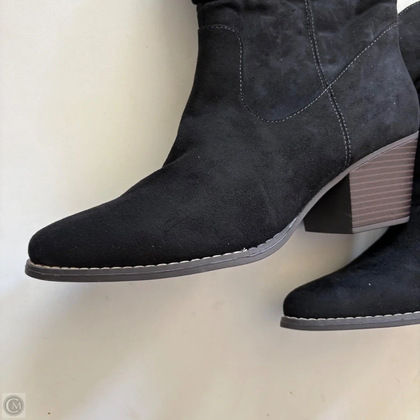 Boots Ankle Heels By Ana In Black, Size: 10