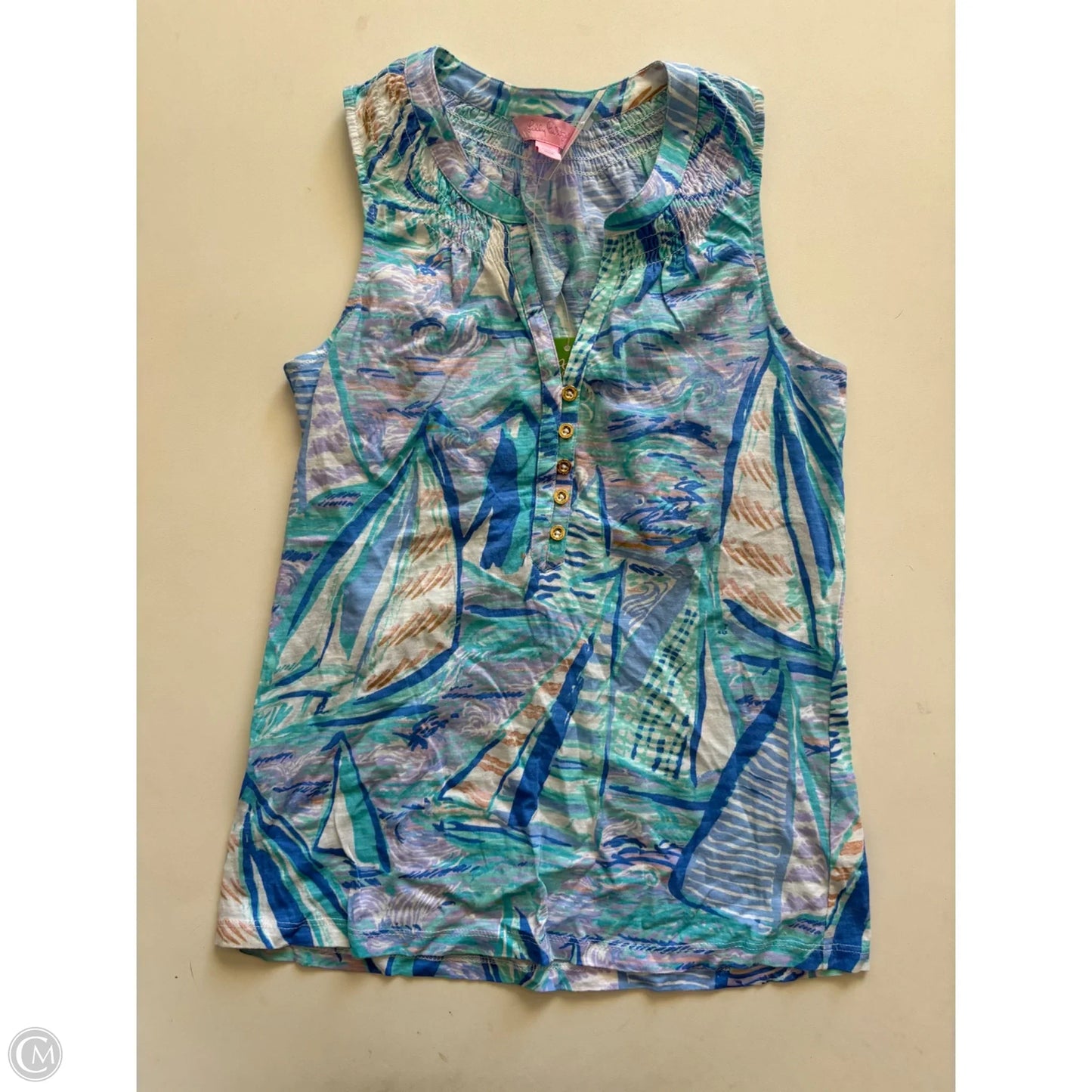 Tank Top Designer By Lilly Pulitzer In Blue, Size: Xxs