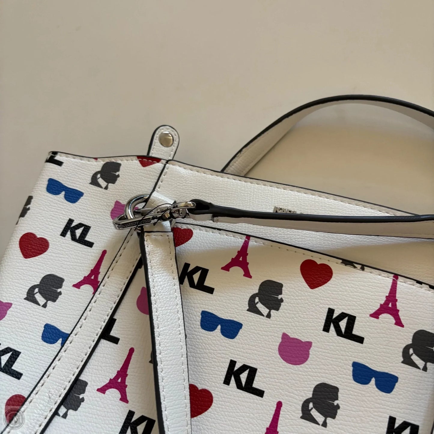 Handbag Designer By Karl Lagerfeld, Size: Medium