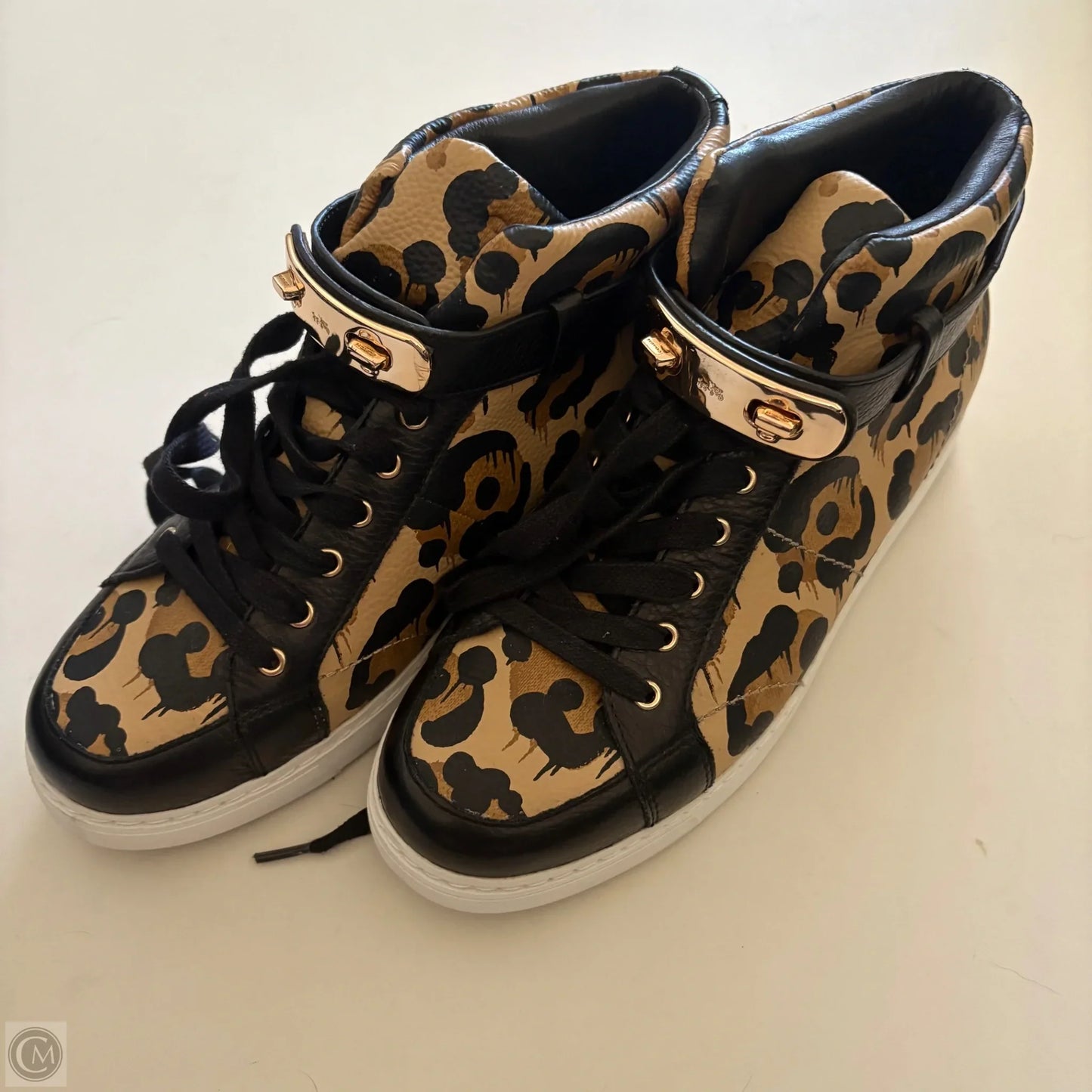 Shoes Designer By Coach In Animal Print, Size: 8.5