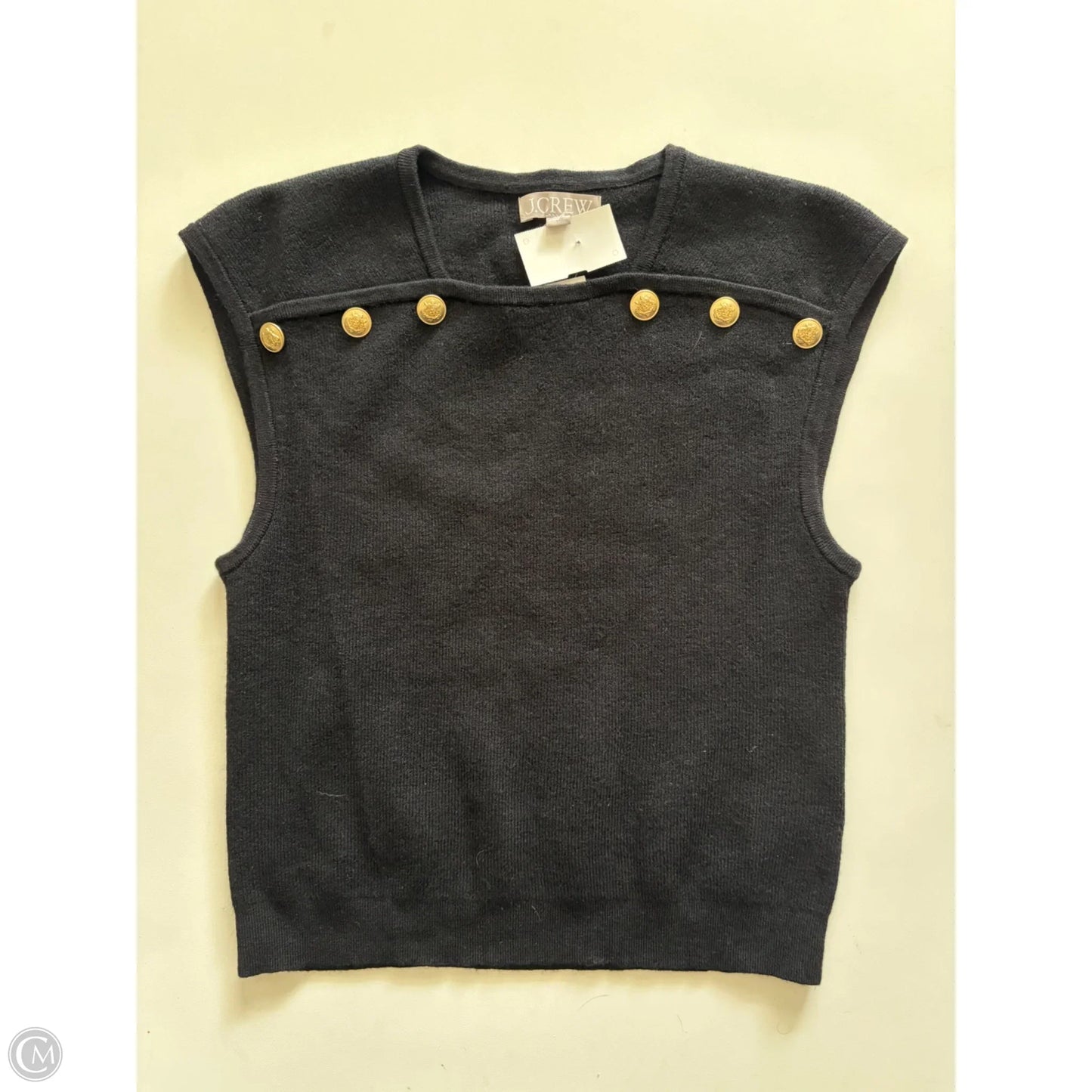 Vest Sweater By J. Crew In Black, Size: M