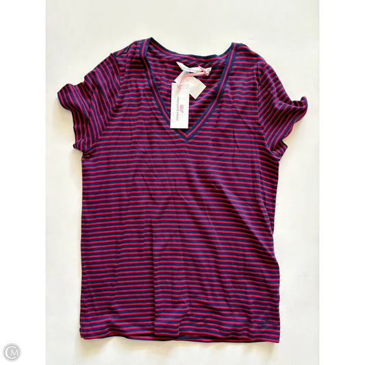 Top Short Sleeve By Vineyard Vines In Striped Pattern, Size: M