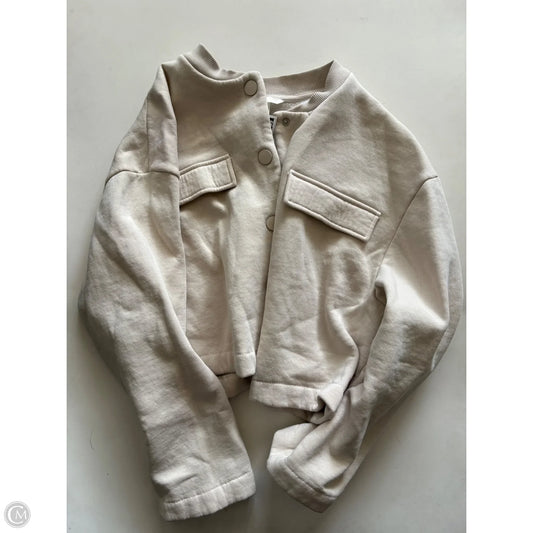 Jacket Fleece By H&m In Cream, Size: Xl