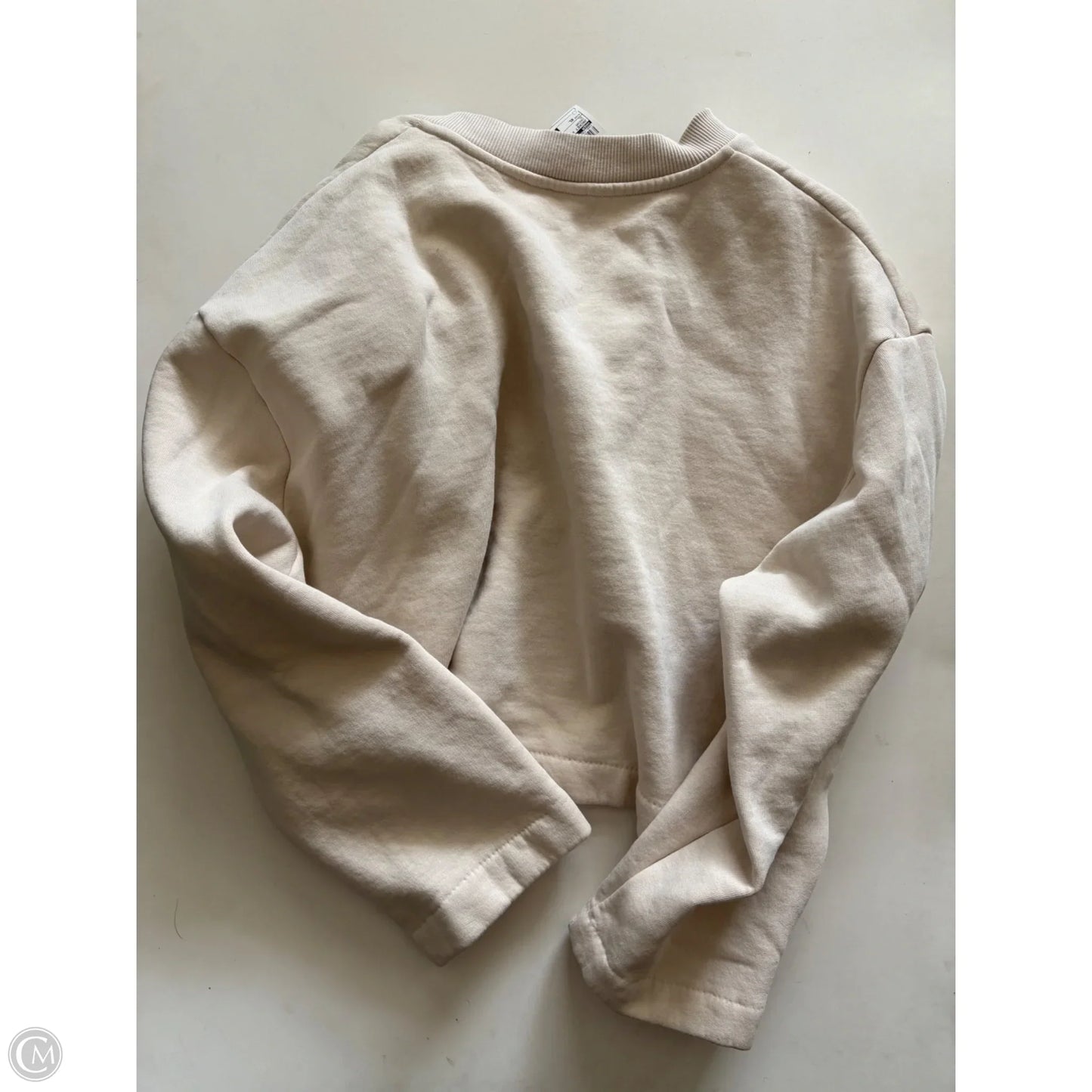 Jacket Fleece By H&m In Cream, Size: Xl