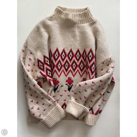 Sweater By Sonoma In Cream & Red, Size: 2x