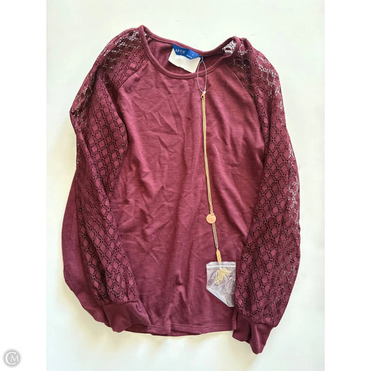 Sweater By Apt 9 In Maroon, Size: S