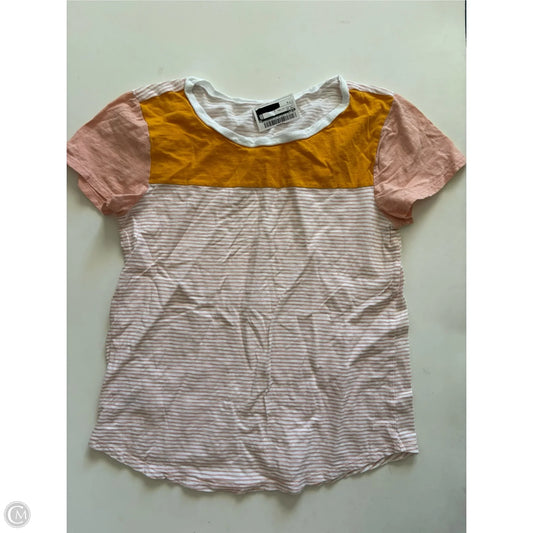 Top Short Sleeve By Loft In Striped Pattern, Size: S