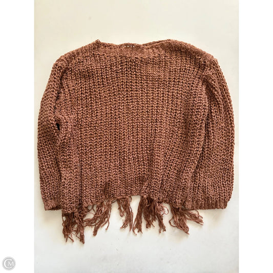 Sweater Short Sleeve By Altard State In Brown, Size: Xs