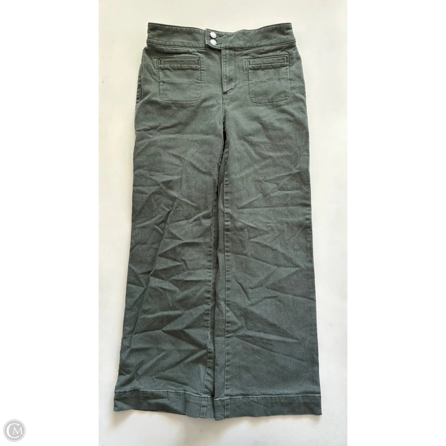 Jeans Wide Leg By Loft In Green, Size: 4p