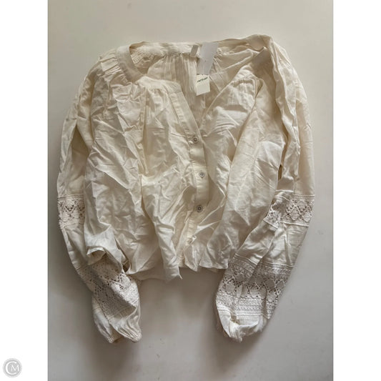 Top Long Sleeve By Aerie In Cream, Size: M