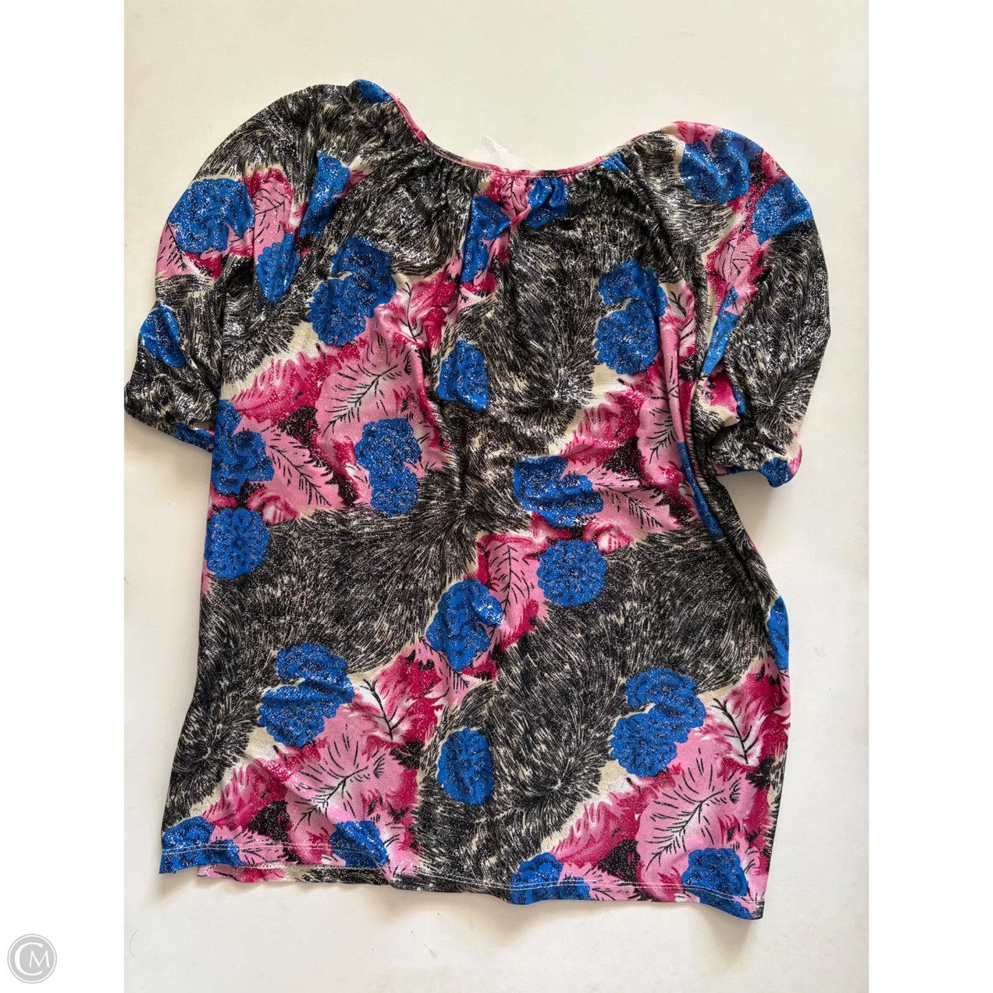 Blouse Long Sleeve By Cathy In Floral Print, Size: L