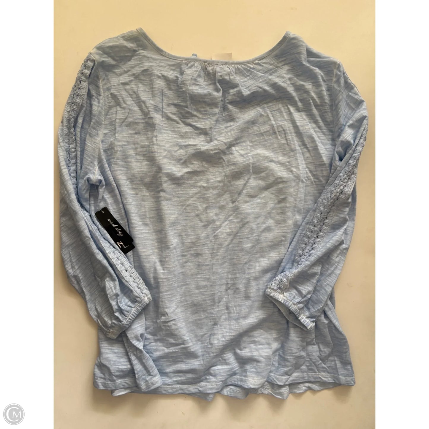 Top Long Sleeve By New Directions In Blue, Size: L