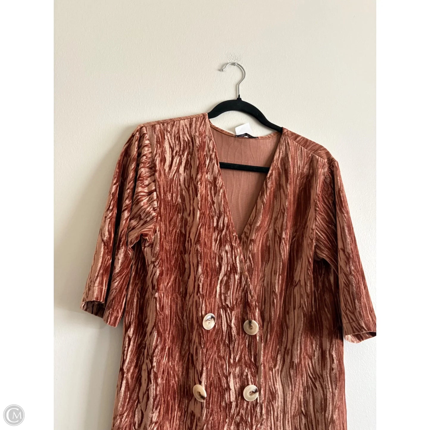 Dress Casual Midi By Zara In Brown, Size: M