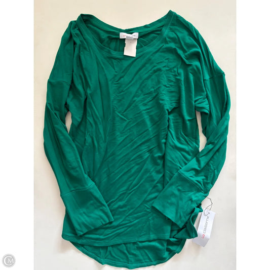 Top Long Sleeve By Liz Claiborne In Green, Size: Xl