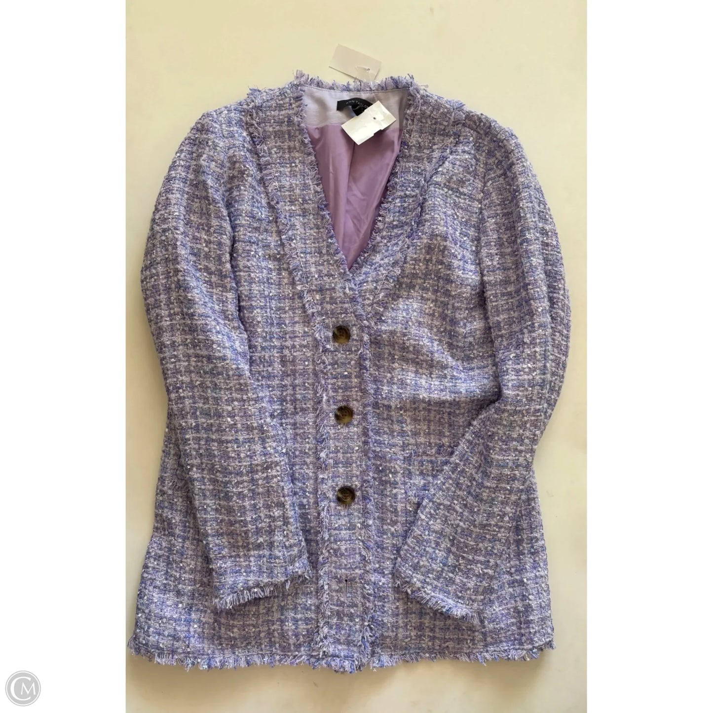 Blazer By Ann Taylor In Purple, Size: 2