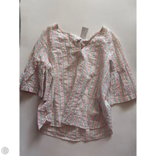 Tunic Long Sleeve By A New Day In Striped Pattern, Size: M