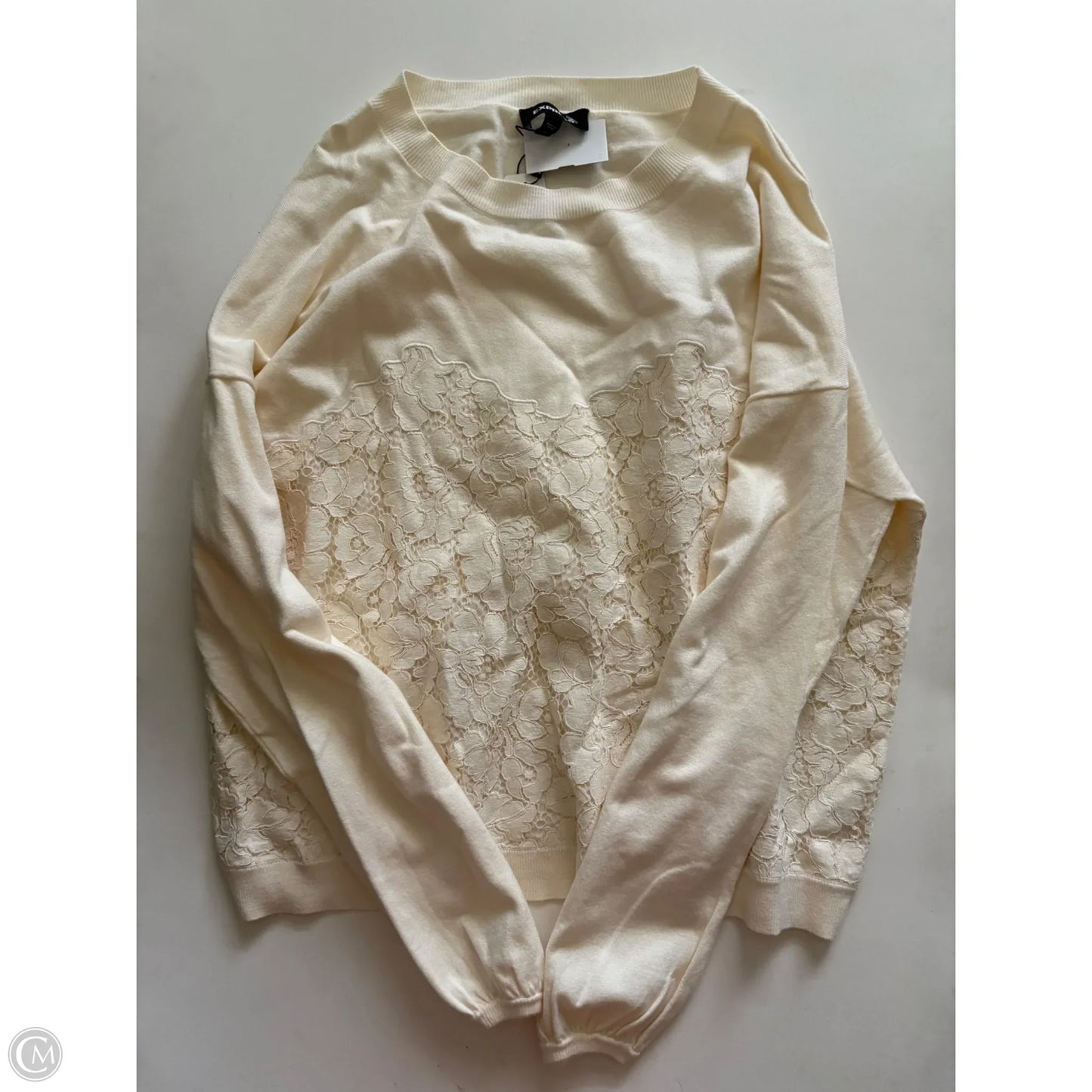 Sweater By Express In Cream, Size: L