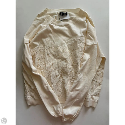 Sweater By Express In Cream, Size: L