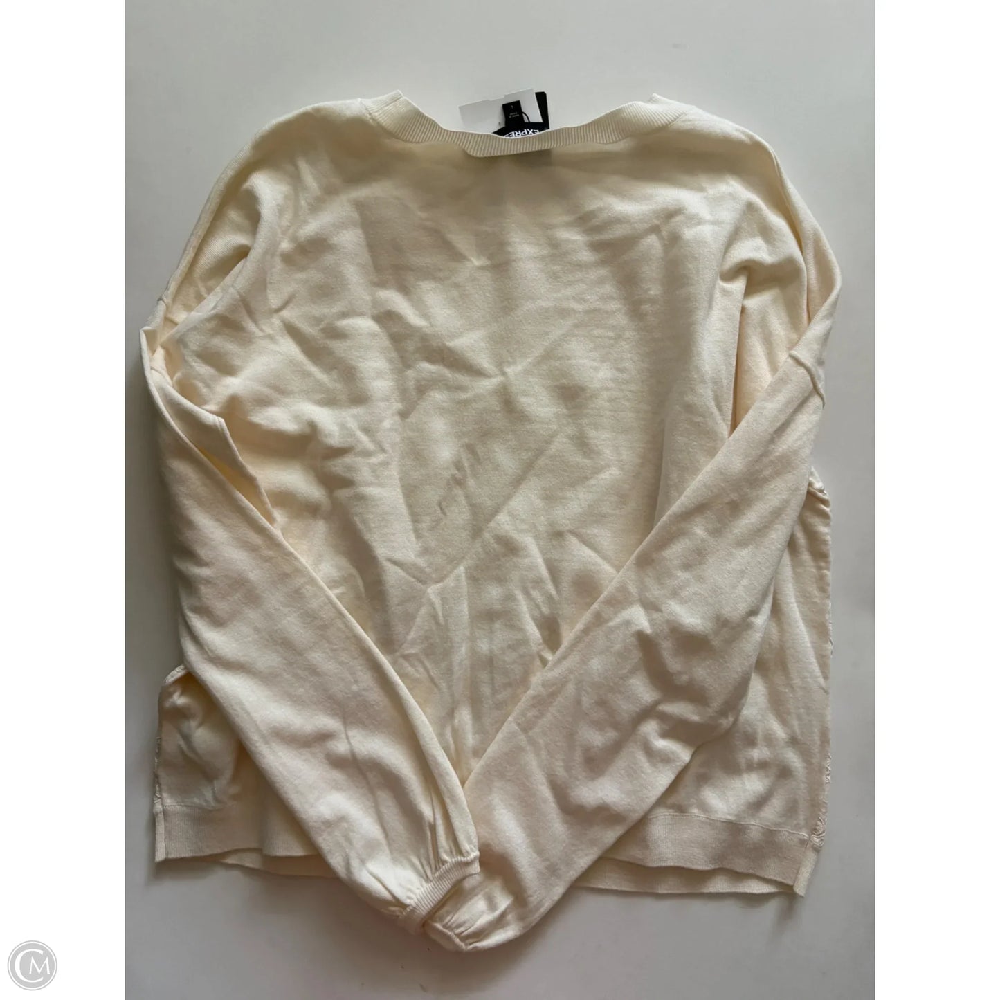 Sweater By Express In Cream, Size: L
