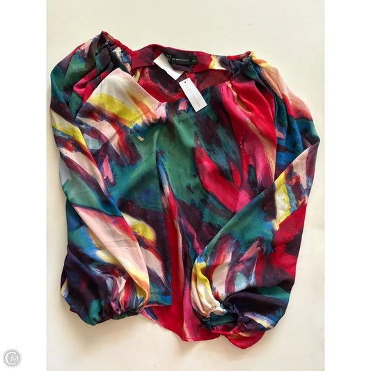 Blouse Long Sleeve By New York And Co In Multi-colored, Size: L