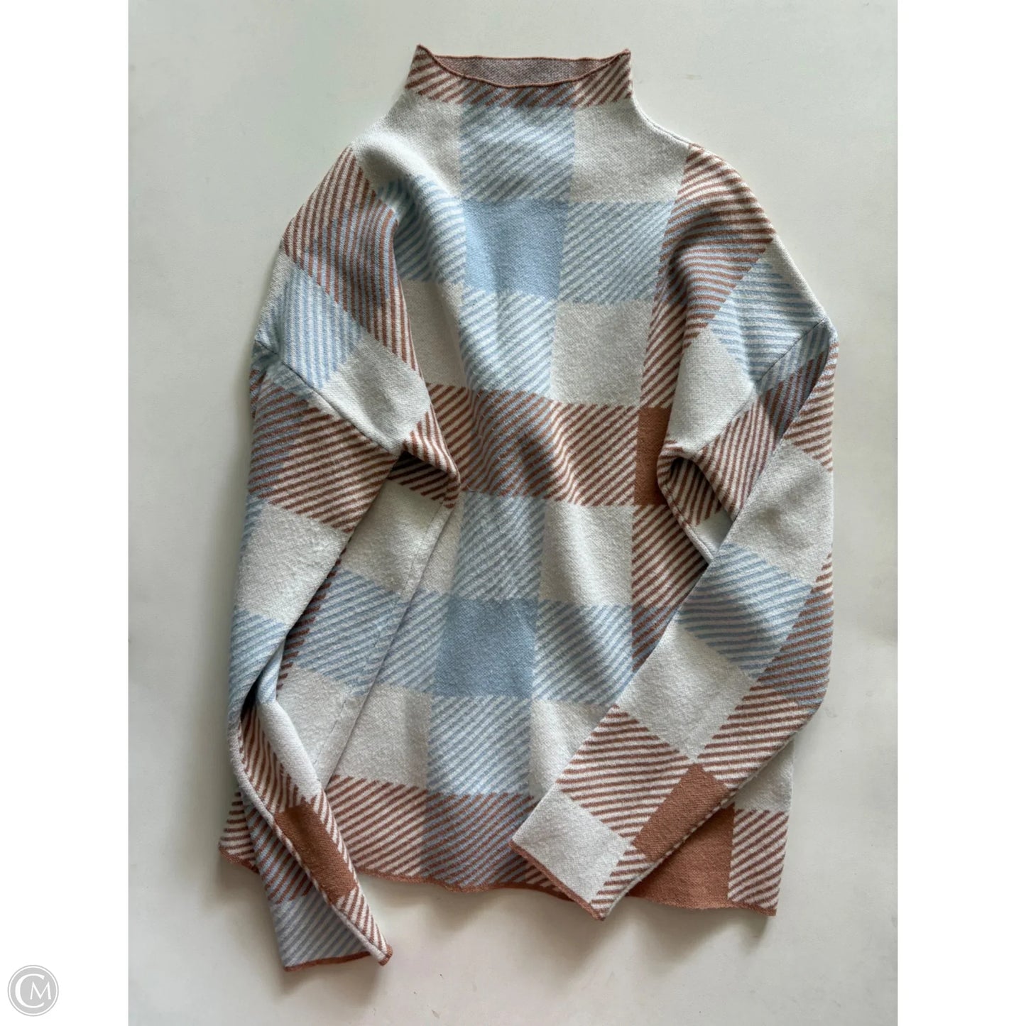 Sweater By Tahari In Plaid Pattern, Size: M