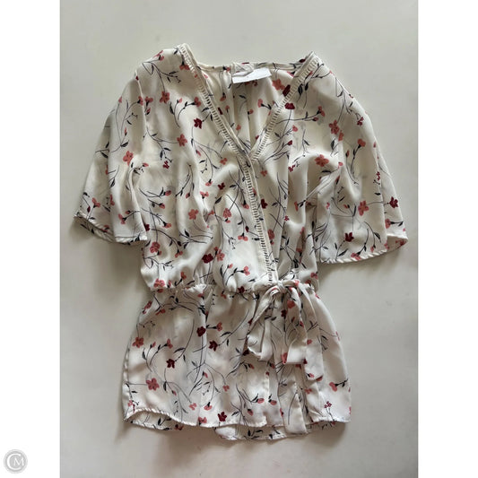 Blouse Short Sleeve By Sienna Sky In Floral Print, Size: M