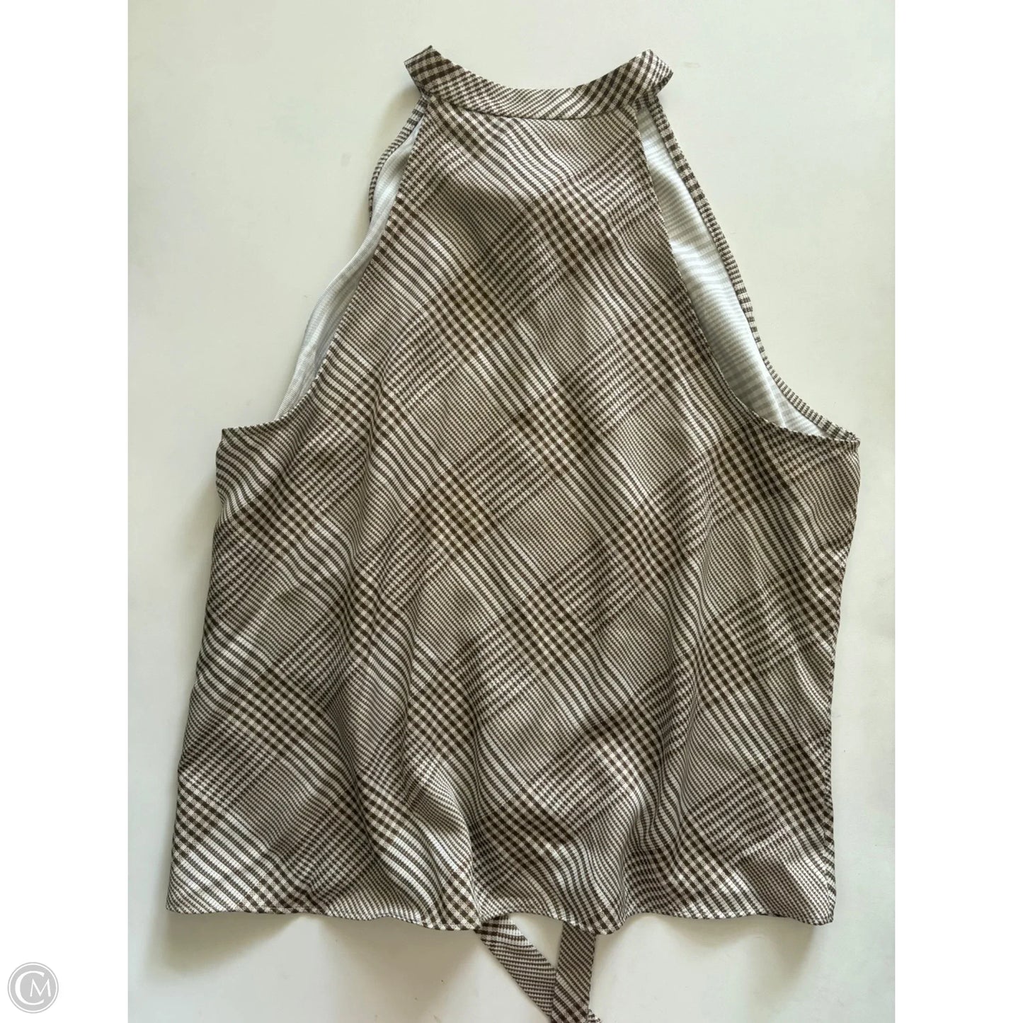 Blouse Sleeveless By Worthington In Brown, Size: Xl