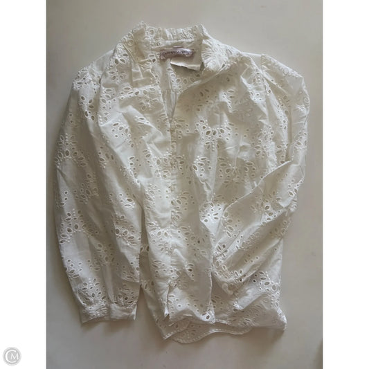 Top Long Sleeve By Catherine Malandrino In White, Size: S