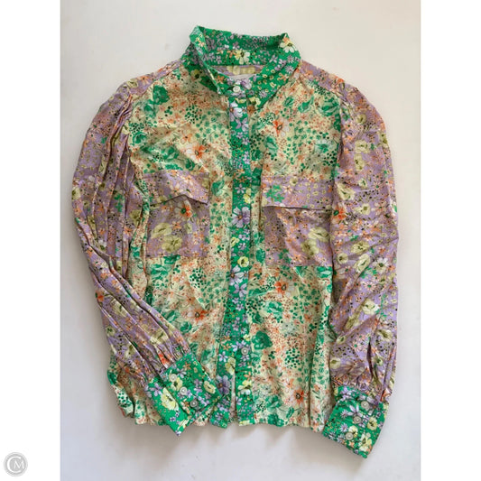 Top Long Sleeve By Loft In Floral Print, Size: Xs