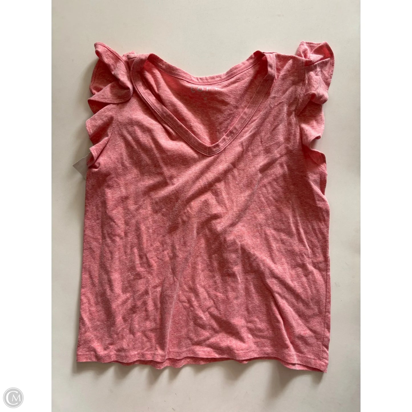 Top Short Sleeve By Loft In Orange, Size: M