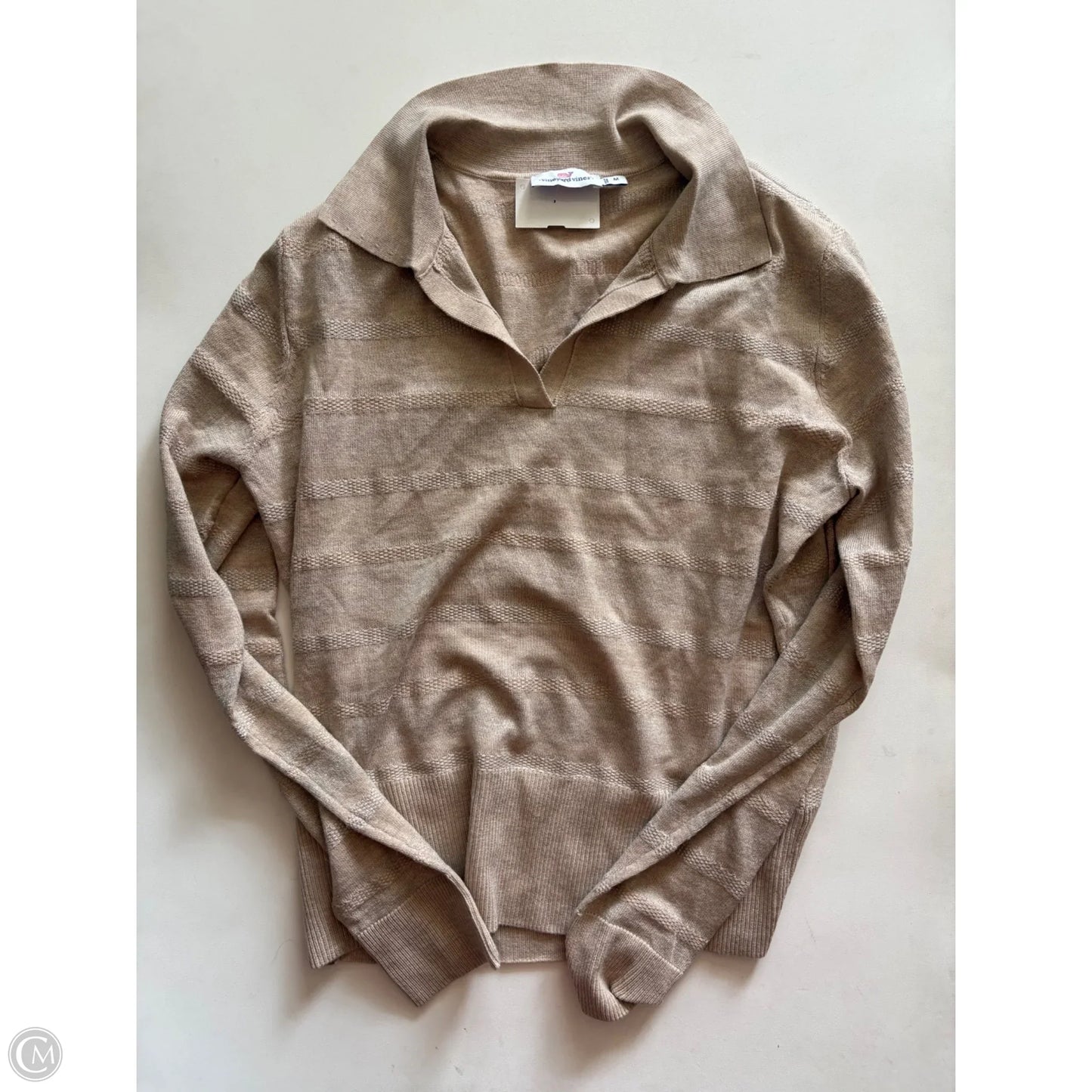 Sweater By Vineyard Vines In Tan, Size: M