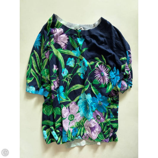 Sweater By Talbots In Floral Print, Size: Xl