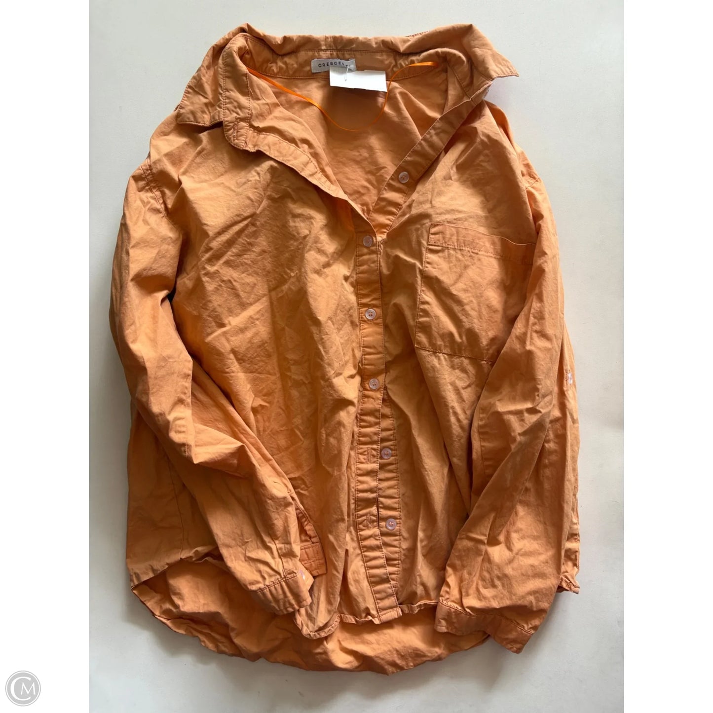Top Long Sleeve By CRescent In Orange, Size: M