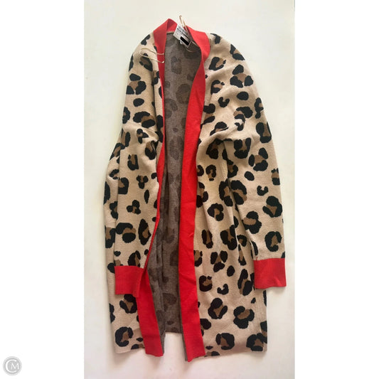 Sweater Cardigan By Crown And Ivy In Animal Print, Size: S