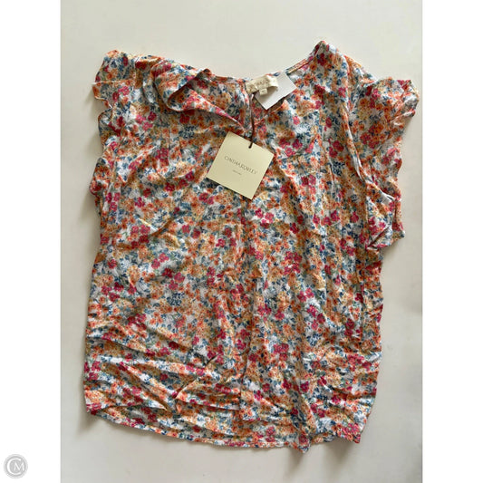 Top Short Sleeve By Cynthia Rowley In Floral Print, Size: S