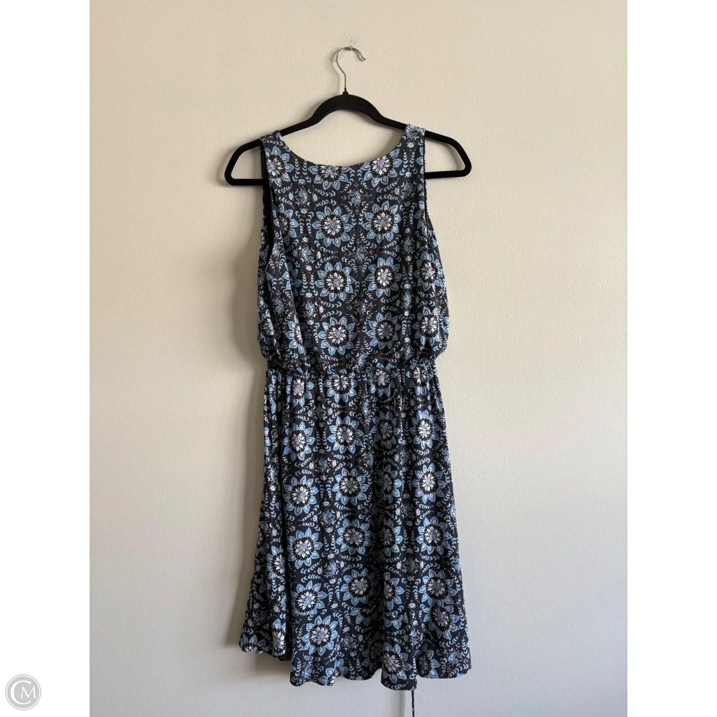 Dress Casual Midi By Loft In Blue & Grey, Size: S