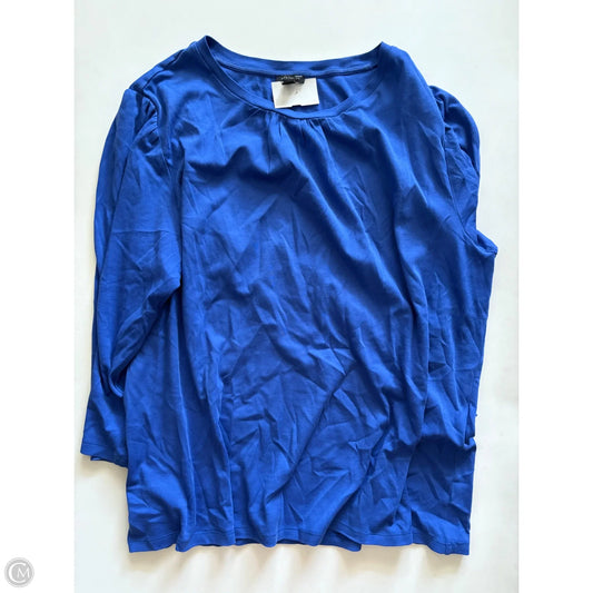 Top Long Sleeve By Ann Taylor In Blue, Size: 2x