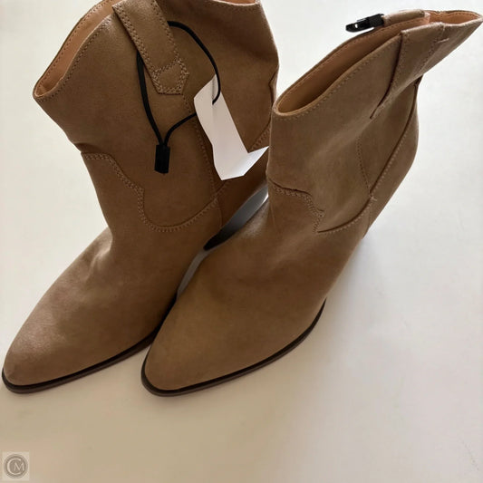 Boots Ankle Heels By Loft In Tan, Size: 8.5