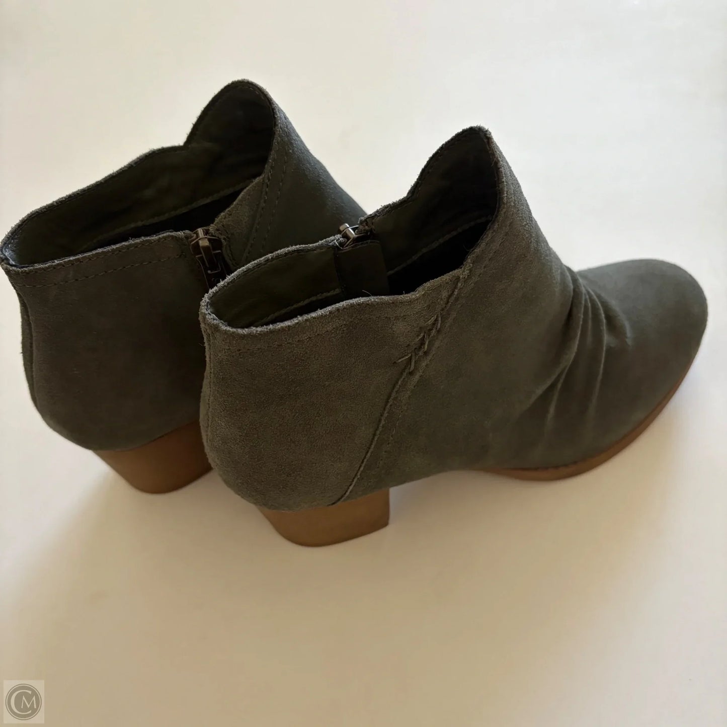 Boots Ankle Heels By Skechers In Green, Size: 10