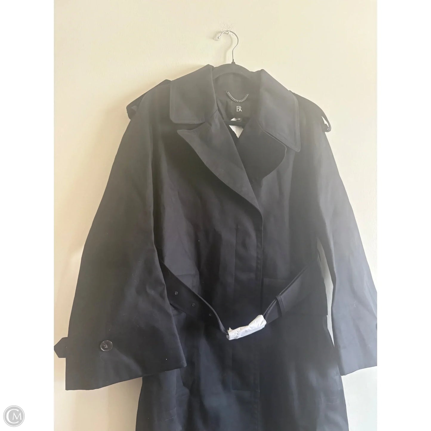 Coat Trench Coat By Banana Republic In Black, Size: M