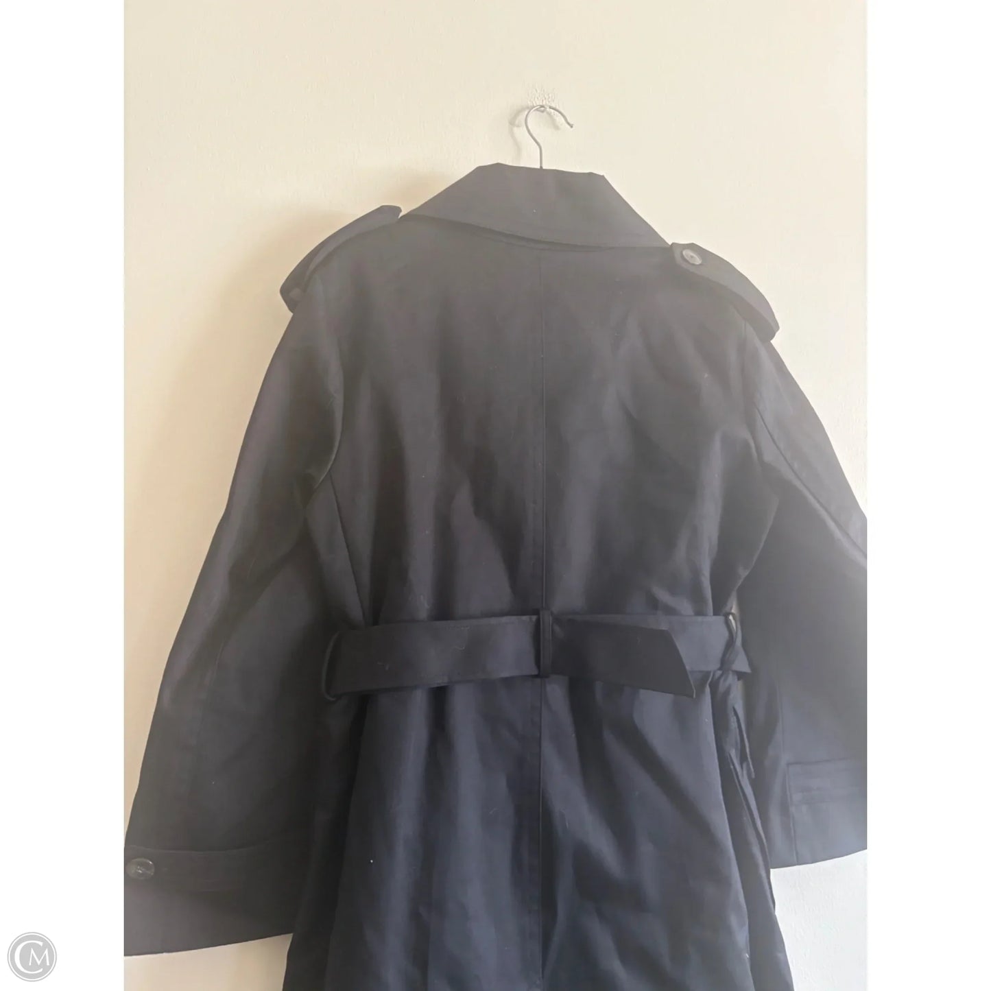 Coat Trench Coat By Banana Republic In Black, Size: M