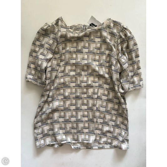 Blouse Short Sleeve By Ann Taylor In Multi-colored, Size: M