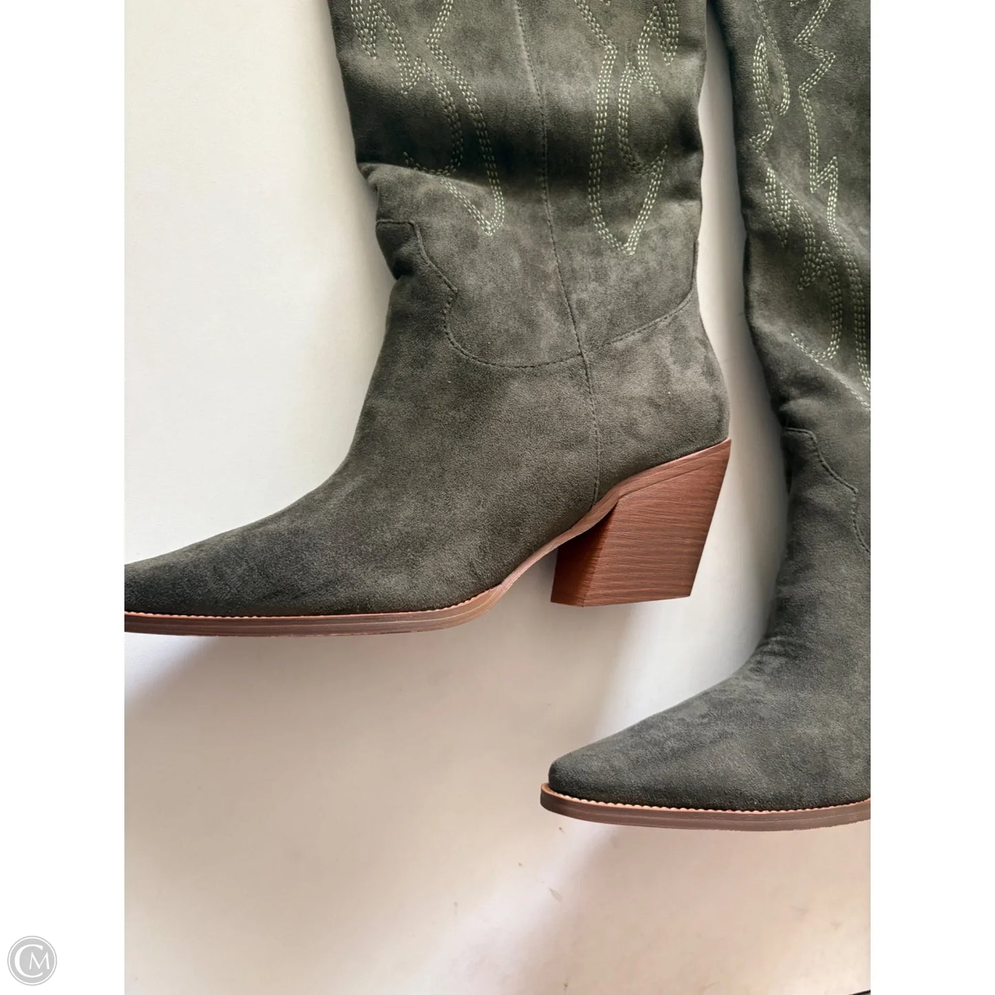 Boots Knee Heels By iiimmu In Green, Size: 8.5