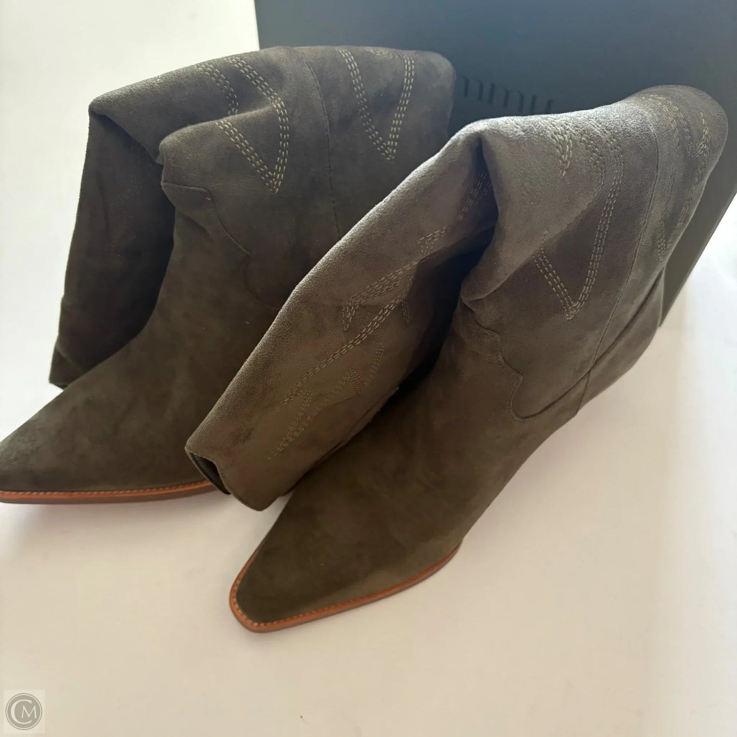 Boots Knee Heels By iiimmu In Green, Size: 8.5