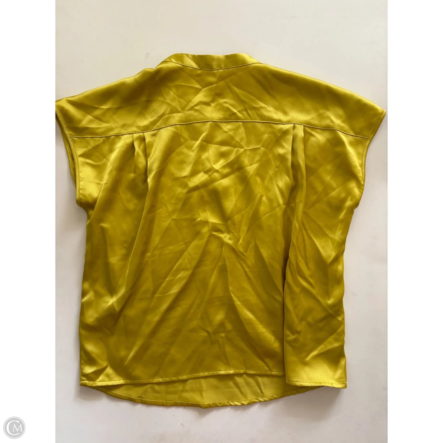 Blouse Sleeveless By Nicole Miller In Yellow, Size: S