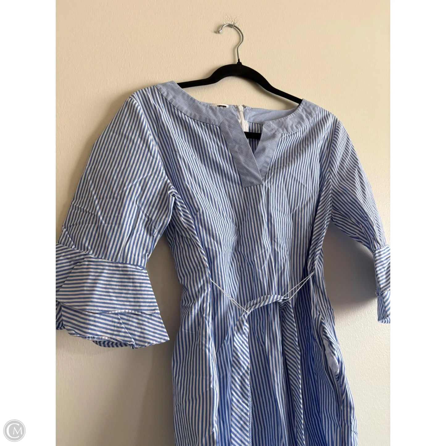 Dress Casual Midi By Talbots In Striped Pattern, Size: 6p