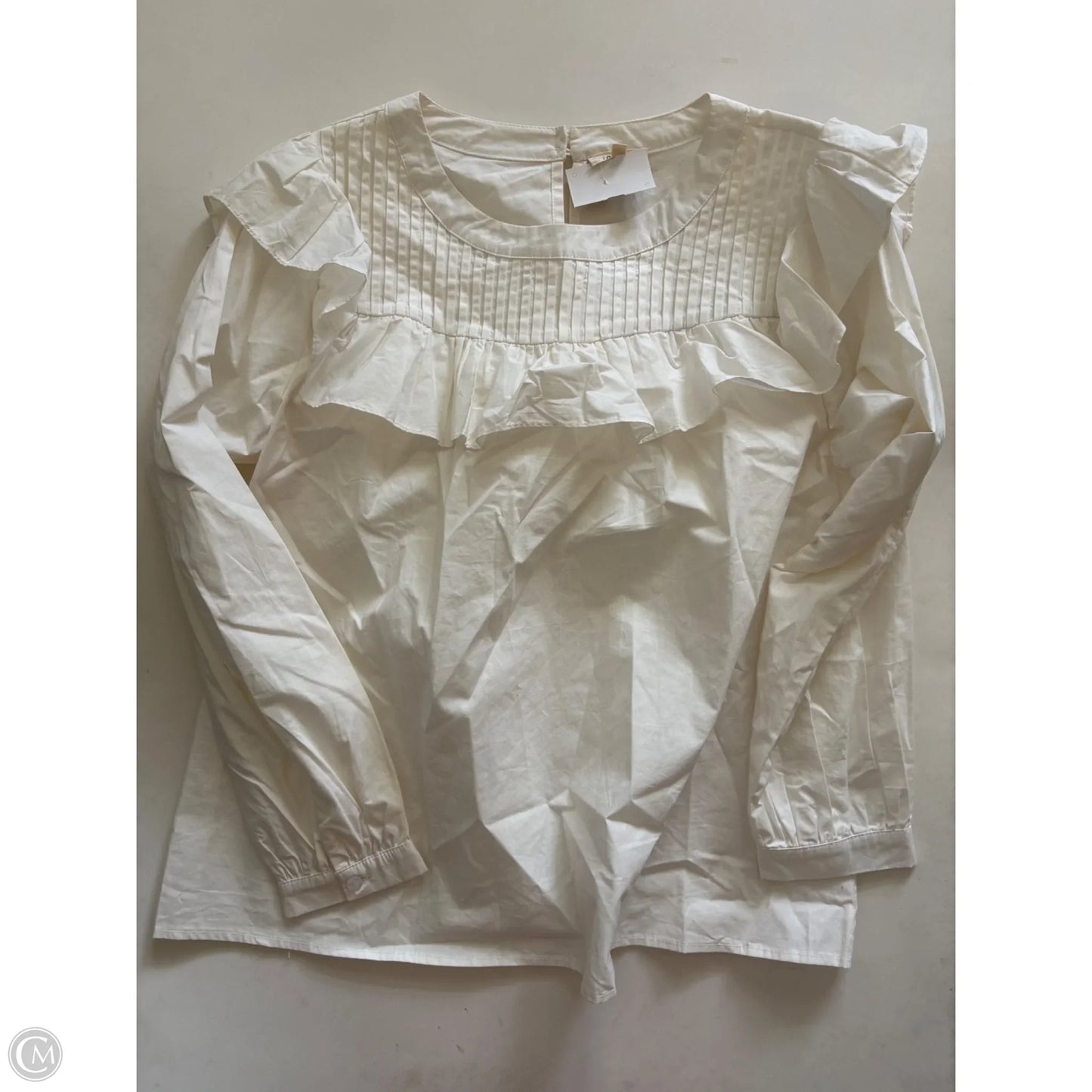 Top Long Sleeve By Jodifl In White, Size: M