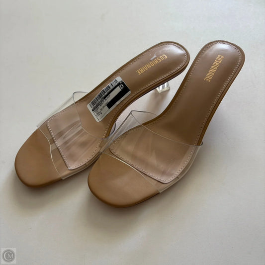 Shoes Heels Block By Cushionaire In Tan, Size: 8