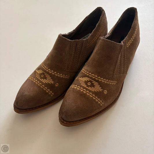 Boots Ankle Heels By Naughty Monkey In Brown, Size: 8