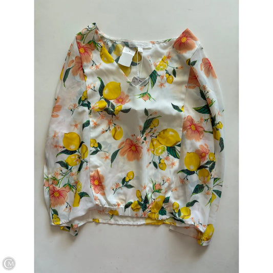 Blouse Long Sleeve By Adyson Parker In Floral Print, Size: L